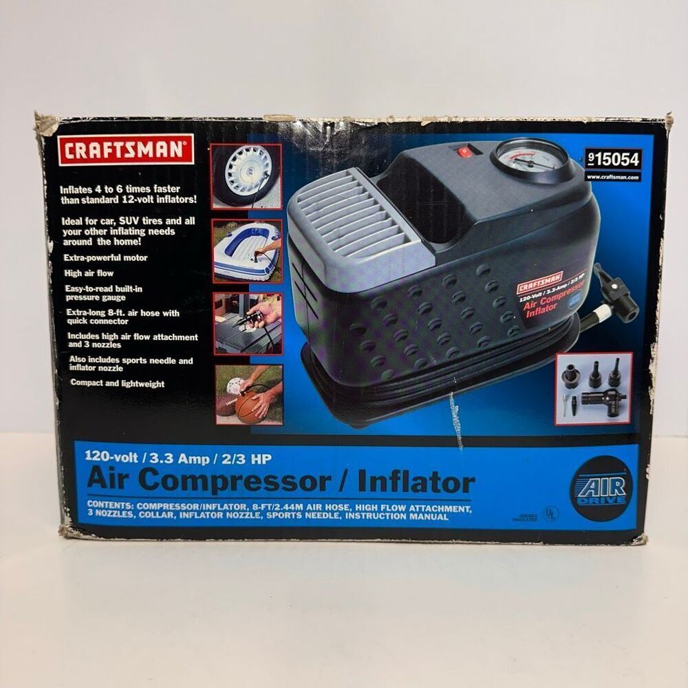 Craftsman 120-Volt Air Compressor/Inflator Model 915054 3.3 Amp motor